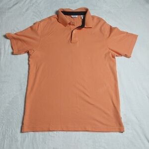 𝅺Izod Men's Polo Peach Short Sleeve Shirt Size Medium